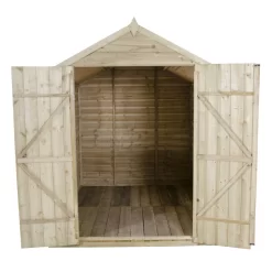 Forest Overlap 8 X 6ft Pressure Treated Apex Shed - Double Door -Garden Haven Shop 12810912 2654833194647134