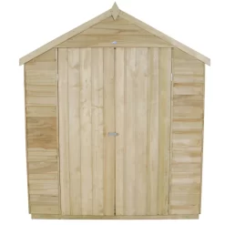 Forest Overlap 8 X 6ft Pressure Treated Apex Shed - Double Door -Garden Haven Shop 12810912 8984833194461956