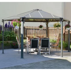 Palram - Canopia Monaco Hexagonal Garden Gazebo Grey 12 Palram - Canopia Monaco Hexagonal Garden Gazebo Grey -Garden Haven Shop 12810973 1644924172856303