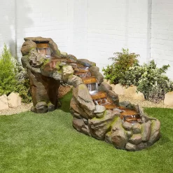 Stylish Fountains Bustling Waters Including LED Lights -Garden Haven Shop 12814089 1794957312372359