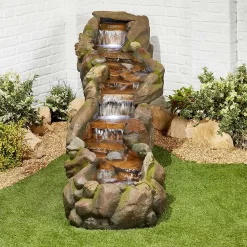 Stylish Fountains Bustling Waters Including LED Lights -Garden Haven Shop 12814089 1844957312425579