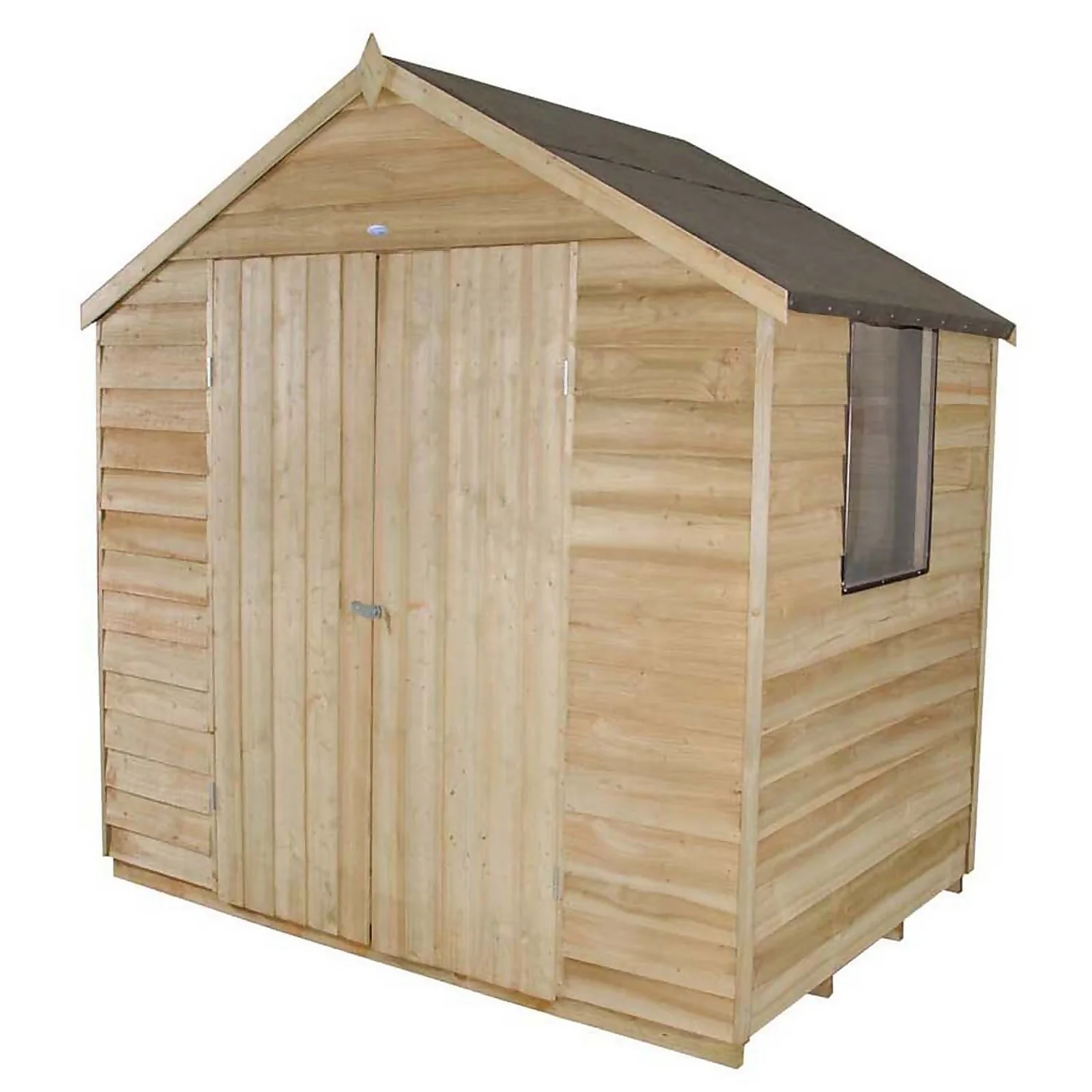 7x5ft Forest Wooden Overlap Pressure Treated Apex Shed -incl. Installation 3 7x5ft Forest Wooden Overlap Pressure Treated Apex Shed -incl. Installation - Image 3