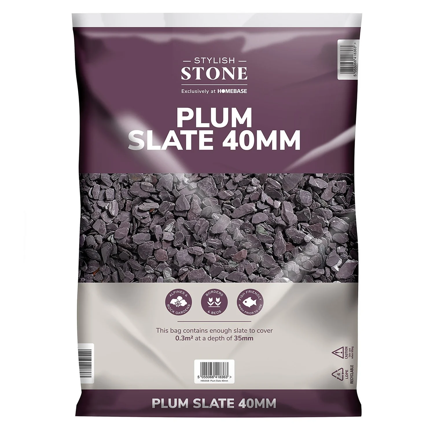 Stylish Stone Plum Slate 40mm - Large Pack - 19kg 3 Stylish Stone Plum Slate 40mm - Large Pack - 19kg - Image 3