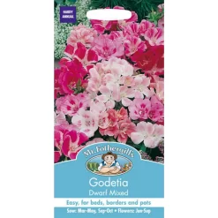 Mr. Fothergill's Godetia Dwarf Mixed (Clarkia Amoena) Seeds