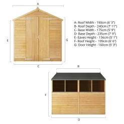 Mercia 8 X 6ft Overlap Double Door Apex Shed 18 Mercia 8 X 6ft Overlap Double Door Apex Shed -Garden Haven Shop 12822309 3555029433572635