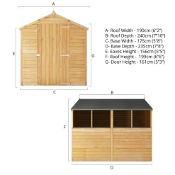 Mercia 8 X 6ft Overlap Apex Shed - Incl. Installation -Garden Haven Shop 12822317 1045036364210021