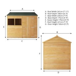 Mercia 8 X 6ft Overlap Reverse Apex Shed -Garden Haven Shop 12822435 1125033256533850
