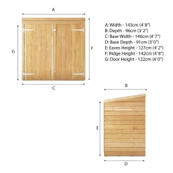 Mercia Overlap Pent Mowerstore 3x5ft -Garden Haven Shop 12822440 1864989186569826