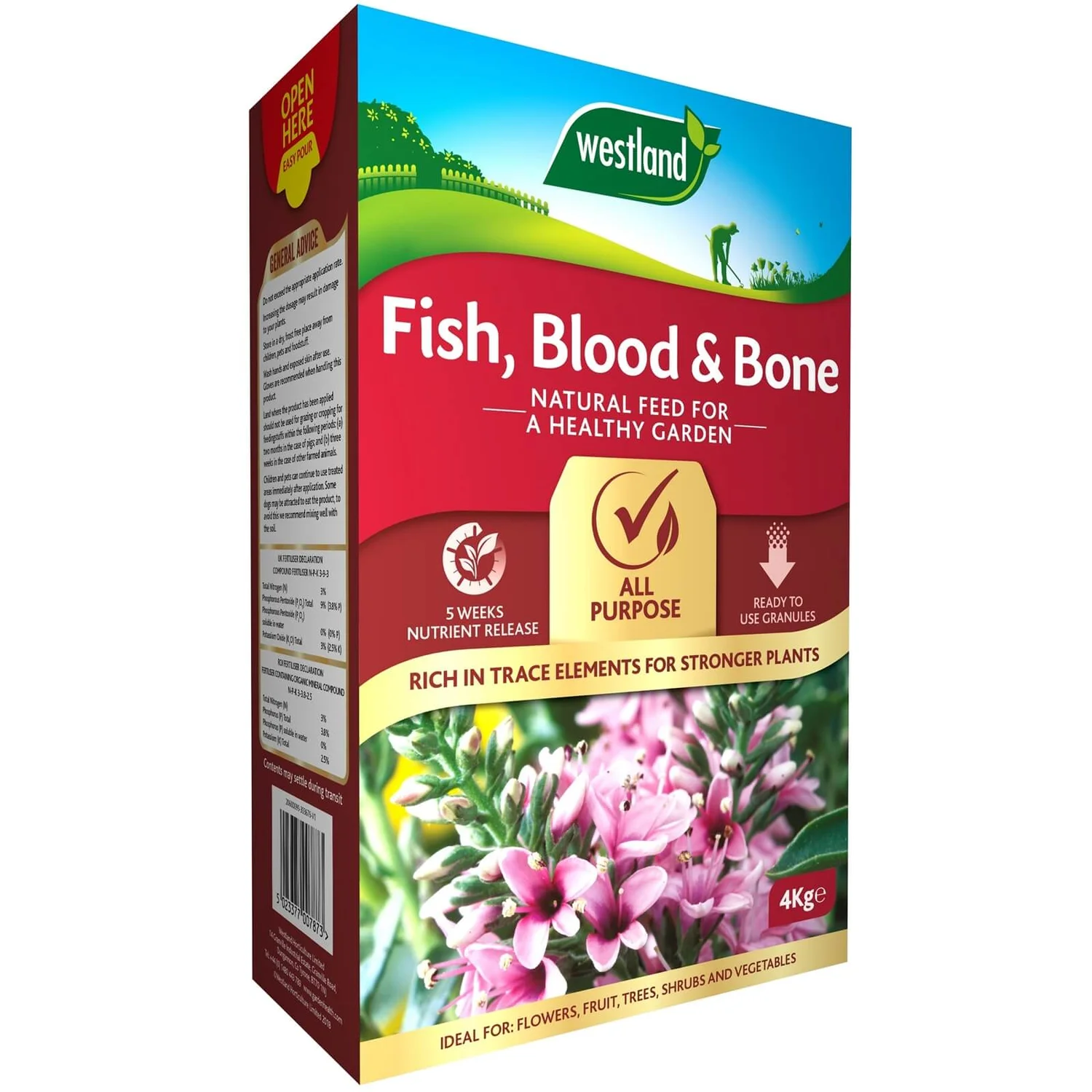 Westland Fish, Blood And Bone All Purpose Plant Food - 4kg 1 Westland Fish, Blood And Bone All Purpose Plant Food - 4kg