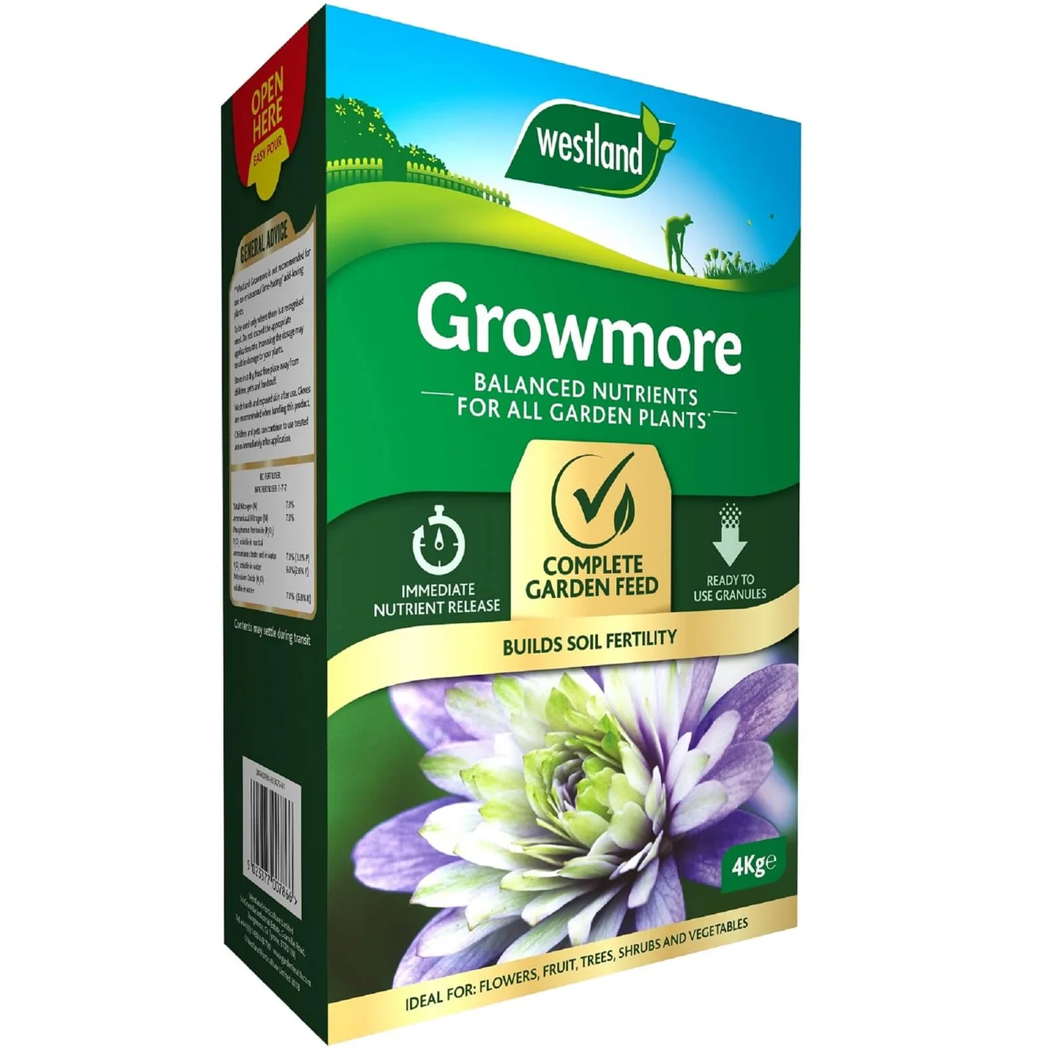 Westland Growmore Balanced Garden Fertiliser For All Plants - 4kg 1 Westland Growmore Balanced Garden Fertiliser For All Plants - 4kg