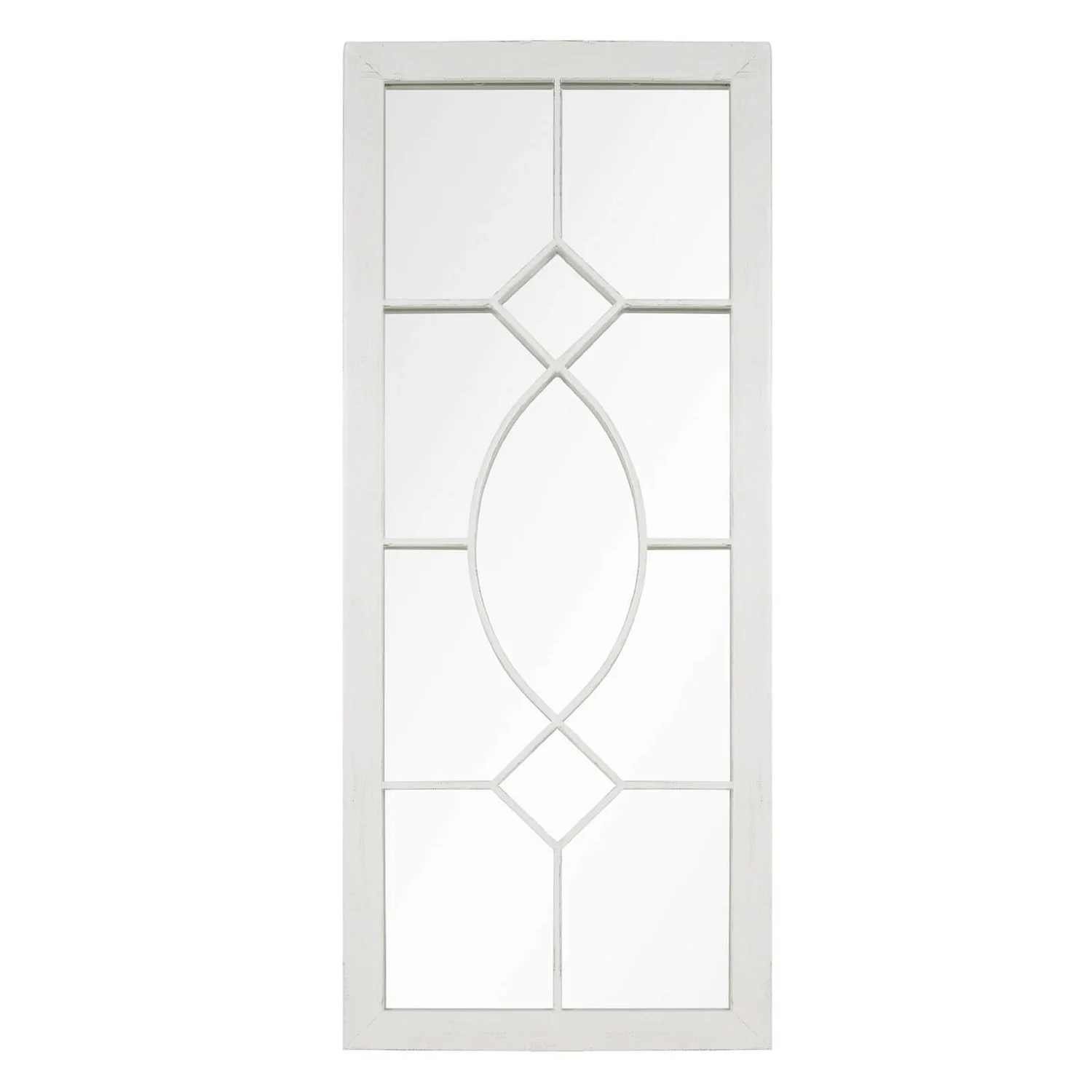 Antique Garden Mirror 105x43cm - White 1 Antique Garden Mirror 105x43cm - White