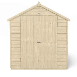 Forest 8 X 6ft Overlap Pressure Treated Apex Shed - Double Door No Windows -Garden Haven Shop 12833294 1034833197408001