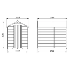 Forest 7 X 5ft Overlap Pressure Treated Apex Shed - No Window Incl. Installation -Garden Haven Shop 12833311 1614833205208307