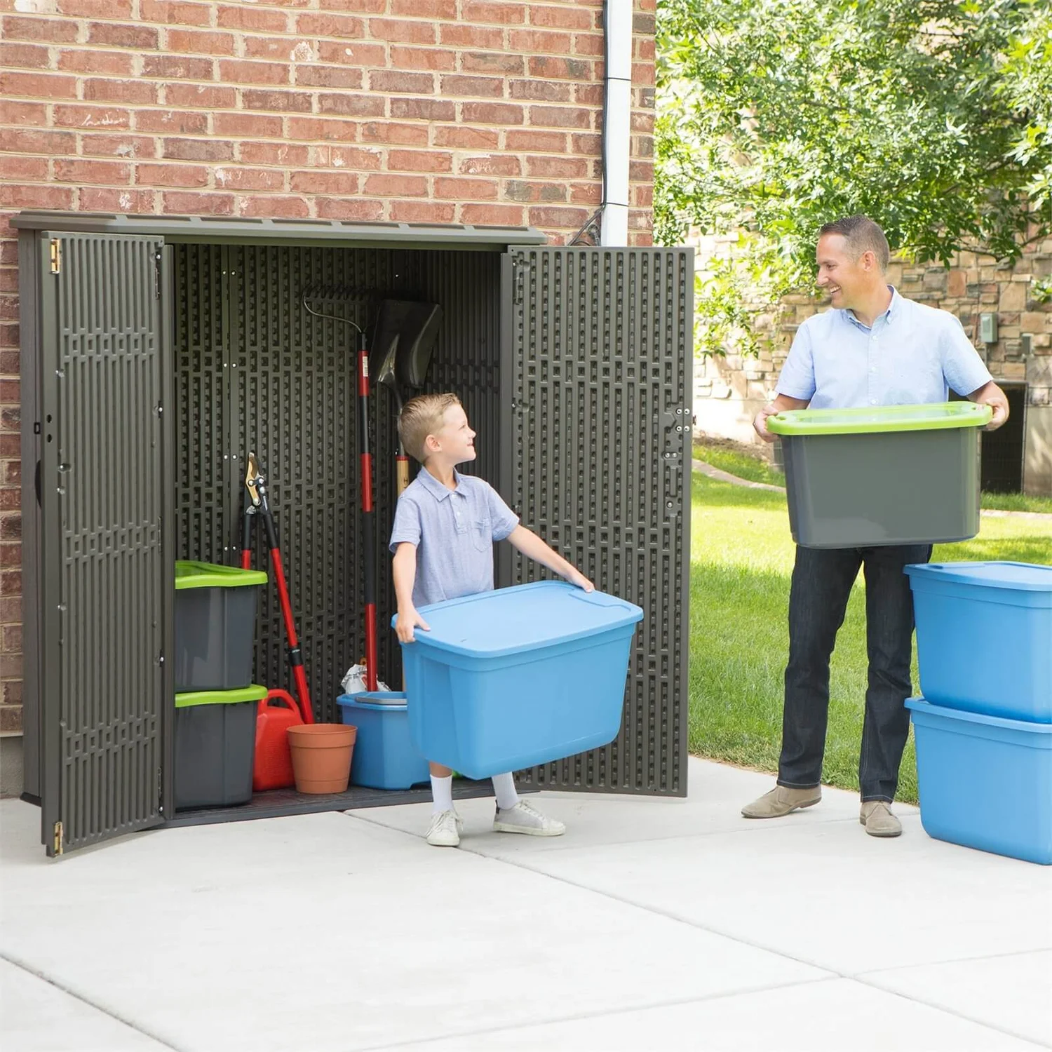 Lifetime 1500L Rough Cut Vertical Storage Cabinet 5 Lifetime 1500L Rough Cut Vertical Storage Cabinet - Image 5