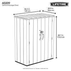 Lifetime 1500L Rough Cut Vertical Storage Cabinet 19 Lifetime 1500L Rough Cut Vertical Storage Cabinet -Garden Haven Shop 12836581 1694833208276995