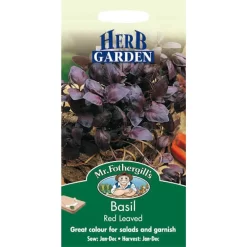 Mr. Fothergill's Basil Red Leaved (Ocimum Basilicum) Seeds