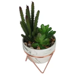 Artificial Succulent In Rose Gold Stand 7 Artificial Succulent In Rose Gold Stand -Garden Haven Shop 12879282 2904858348138452