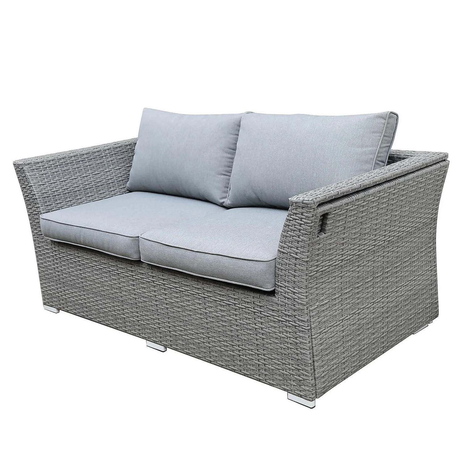 Bambrick 6 Seater Grey Rattan Garden Sofa Set 6 Bambrick 6 Seater Grey Rattan Garden Sofa Set - Image 6