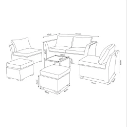 Bambrick 6 Seater Grey Rattan Garden Sofa Set 18 Bambrick 6 Seater Grey Rattan Garden Sofa Set -Garden Haven Shop 12882317 2044947969840510