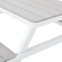 Picnic Bench - White & Grey -Garden Haven Shop 12885210 1514846186591569