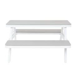 Picnic Bench - White & Grey -Garden Haven Shop 12885210 6834846186528506