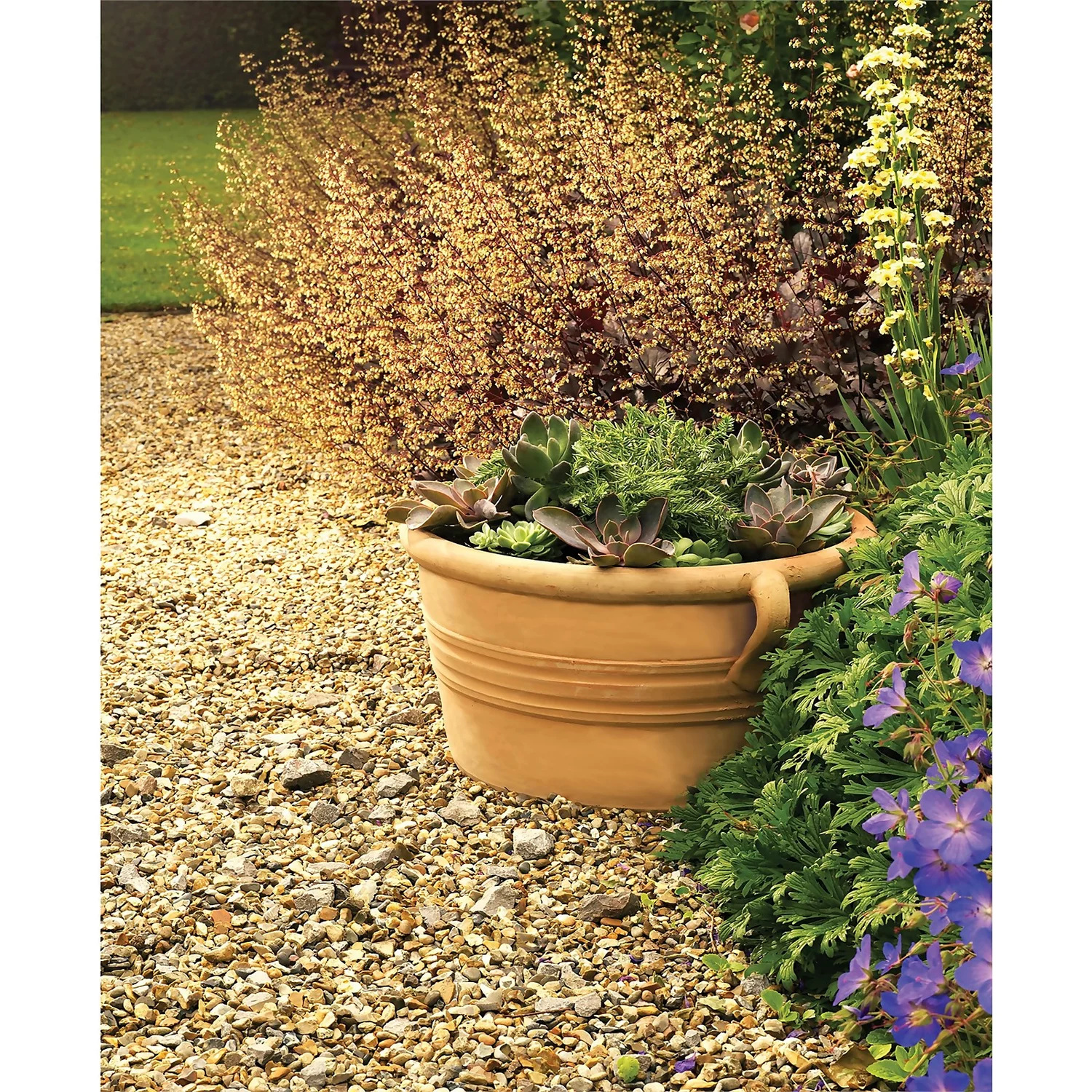 Himalaya Terracotta Low Bowl - 30cm 2 Himalaya Terracotta Low Bowl - 30cm - Image 2