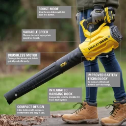 STANLEY FATMAX V20 18V Cordless Brushless Blower (Sfmcbl7M1-Gb) 12 STANLEY FATMAX V20 18V Cordless Brushless Blower (Sfmcbl7M1-Gb) -Garden Haven Shop 12885849 7835052745693389