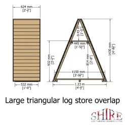 Shire Large Triangular Log Store -Garden Haven Shop 12887195 9954851584676747