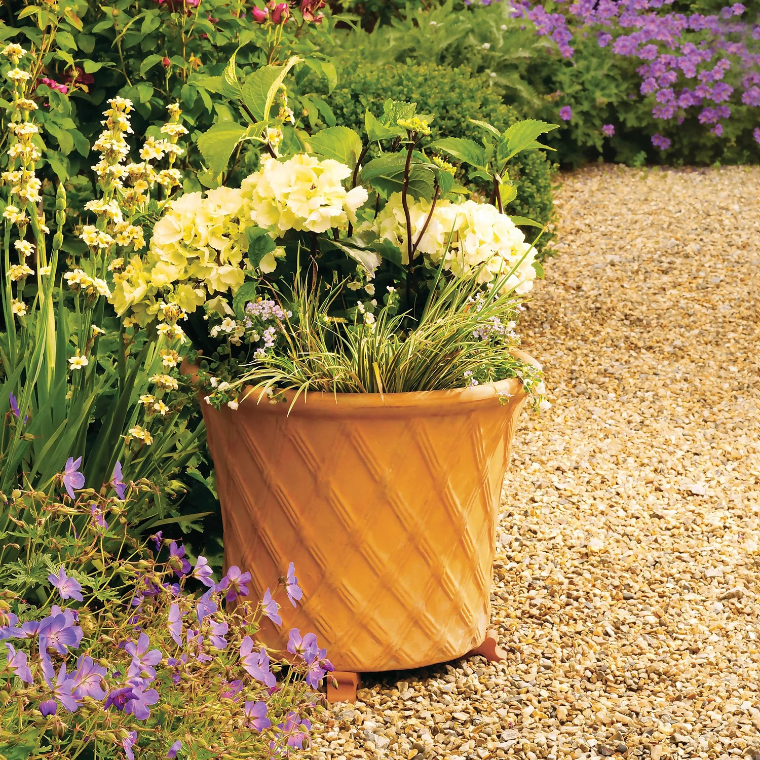 Terracotta Lattice Cone Plant Pot - 31cm 2 Terracotta Lattice Cone Plant Pot - 31cm - Image 2