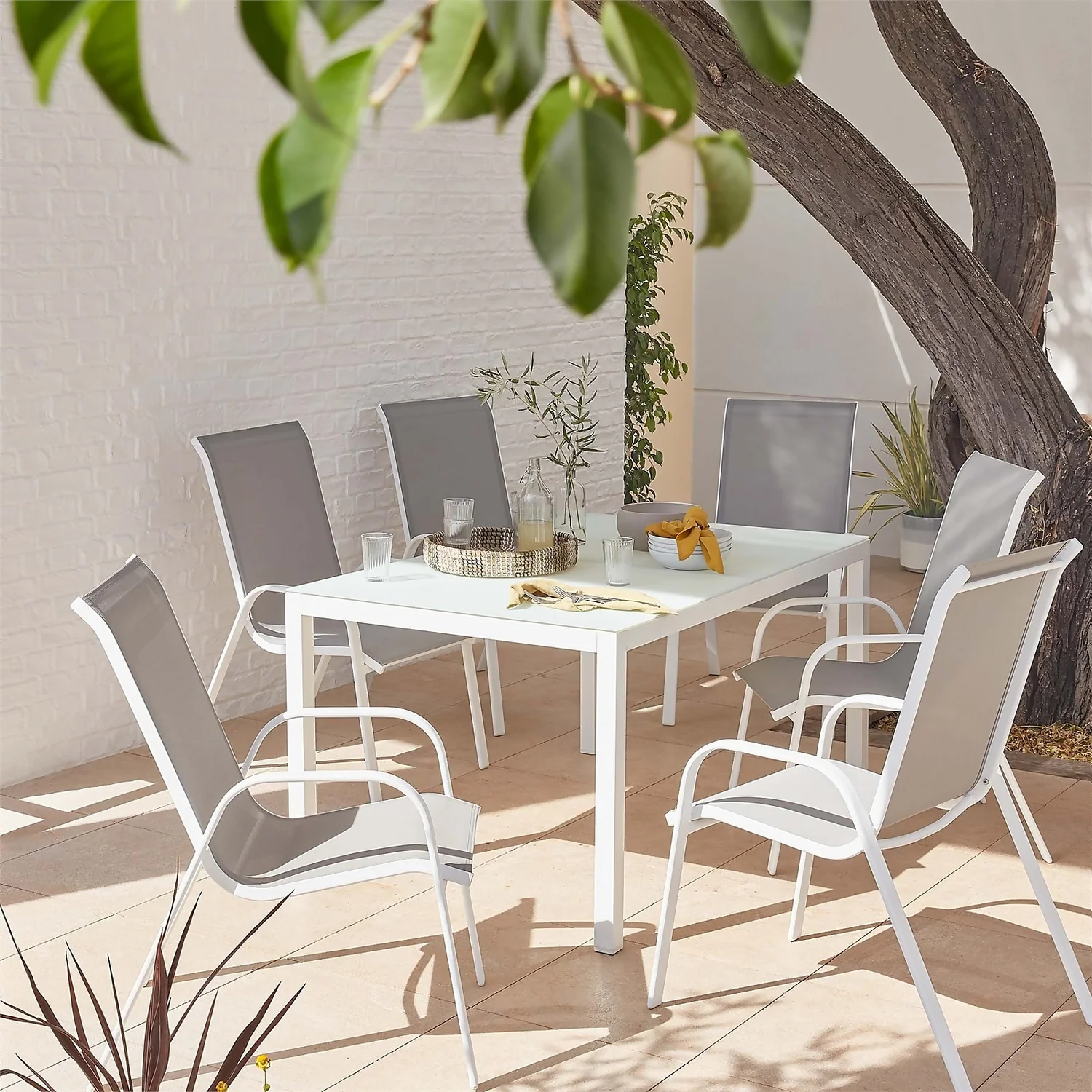 Malindi 6 Seater Garden Dining Set - Grey 1 Malindi 6 Seater Garden Dining Set - Grey