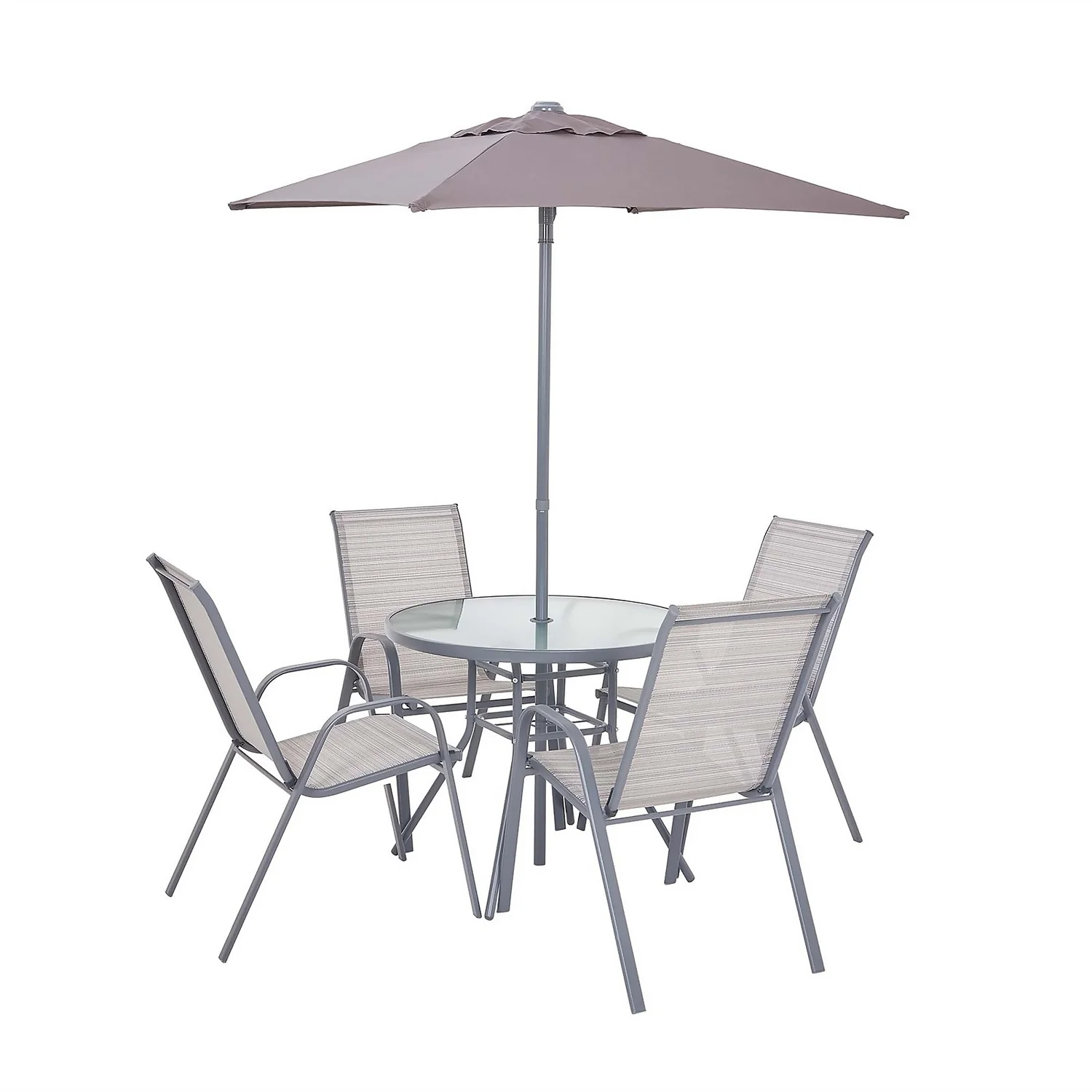 Andorra 4 Seater Garden Dining Set With Parasol 2 Andorra 4 Seater Garden Dining Set With Parasol - Image 2