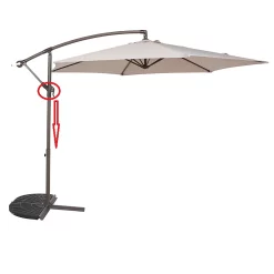 3m Overhanging Parasol - Natural 10 3m Overhanging Parasol - Natural -Garden Haven Shop 12888570 5694966185561111