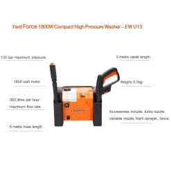 Yard Force 1800W 135Bar Compact Pressure Washer 11 Yard Force 1800W 135Bar Compact Pressure Washer -Garden Haven Shop 12892251 9054929620347179