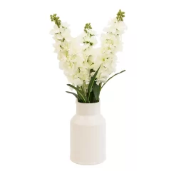 Delphiniums In Ceramic Jug