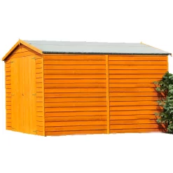 Shire 12 X 6ft Shed Overlap Double Door - No Windows