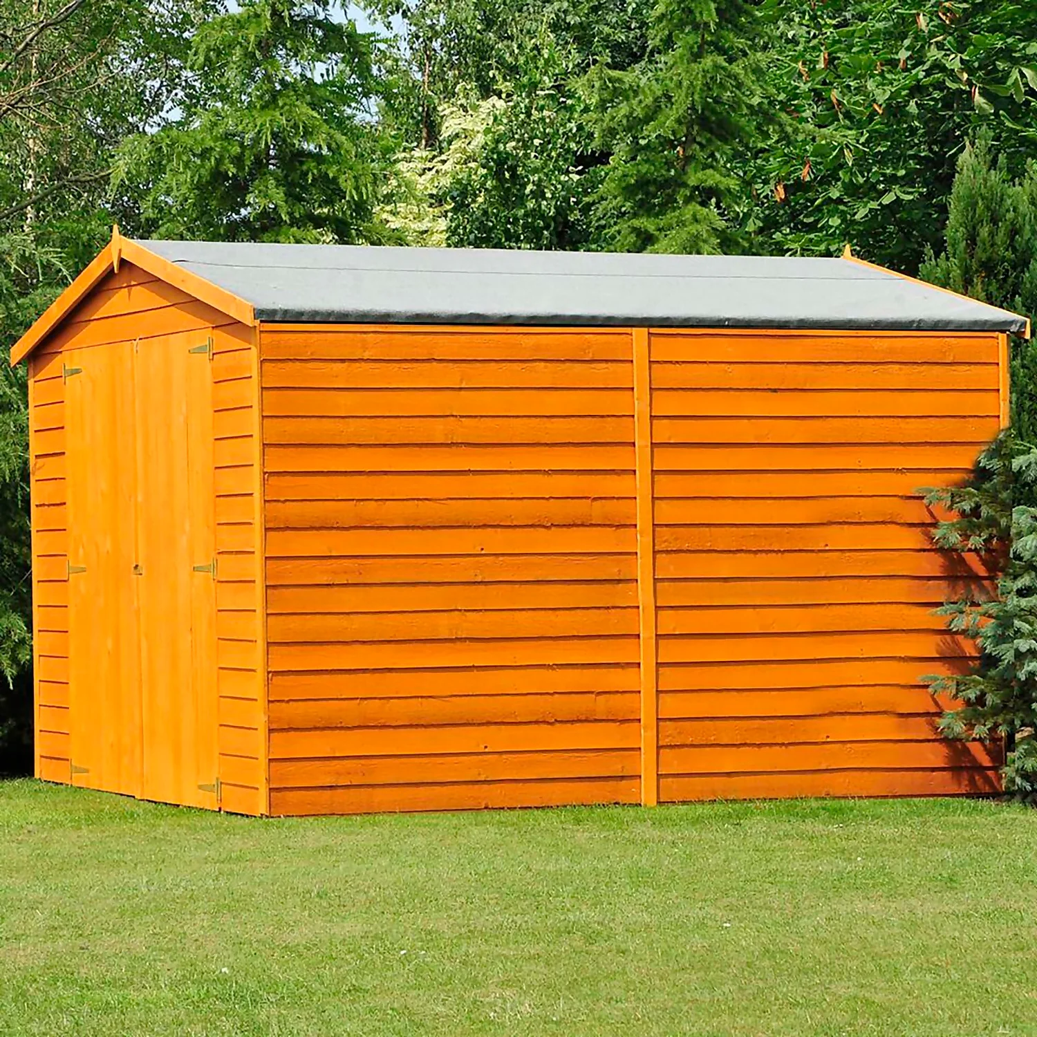 Shire 12 X 8ft Shed Overlap Double Door - No Windows 2 Shire 12 X 8ft Shed Overlap Double Door - No Windows - Image 2