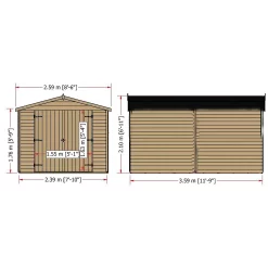 Shire 12 X 8ft Shed Overlap Double Door - No Windows 17 Shire 12 X 8ft Shed Overlap Double Door - No Windows -Garden Haven Shop 13082813 6994862497981632
