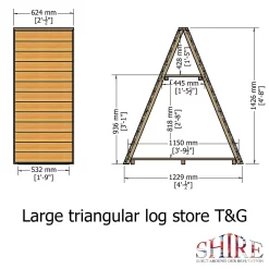 Shire Large Triangular Log Store Tongue And Groove 9 Shire Large Triangular Log Store Tongue And Groove -Garden Haven Shop 13082827 1554862456500944