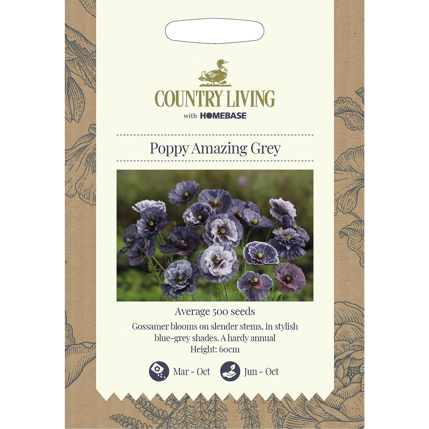Country Living Poppy Amazing Grey Seeds 1 Country Living Poppy Amazing Grey Seeds