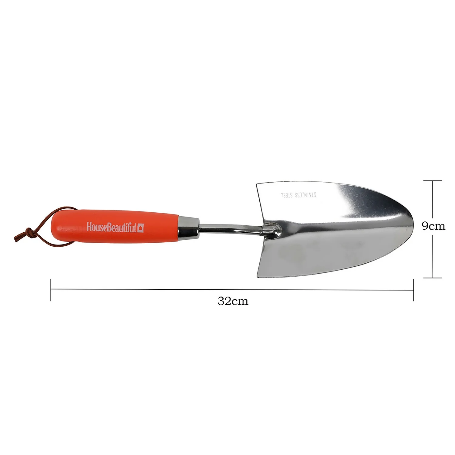 House Beautiful Stainless Steel Hand Trowel With A Zesty Orange Painted Hardwood Handle 3 House Beautiful Stainless Steel Hand Trowel With A Zesty Orange Painted Hardwood Handle - Image 3