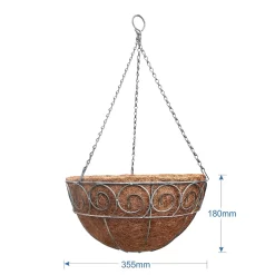 35 Cm Distress Finish Hanging Basket With Coco Liner 8 35 Cm Distress Finish Hanging Basket With Coco Liner -Garden Haven Shop 13193949 1034902150198588