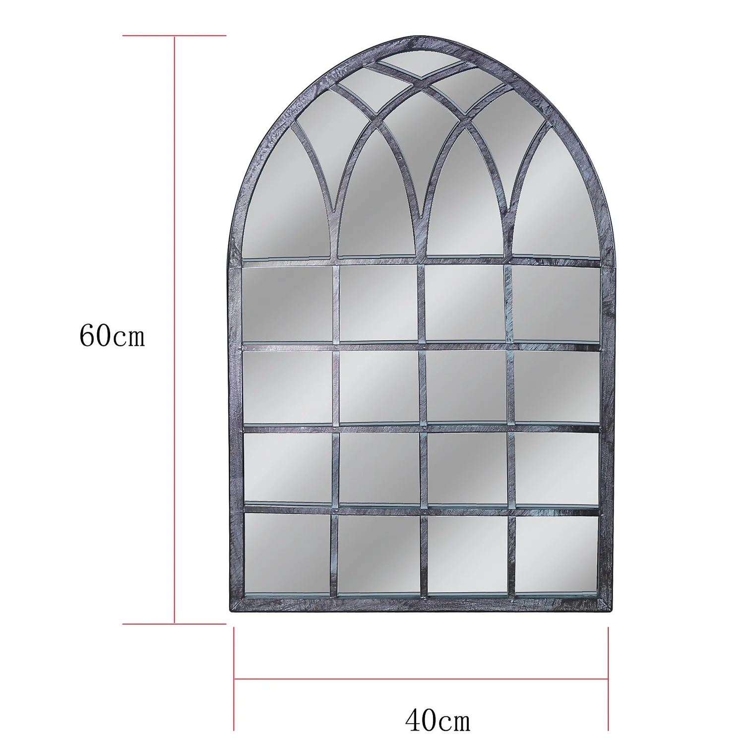 Metal Framed Gothic Outdoor Garden Mirror 3 Metal Framed Gothic Outdoor Garden Mirror - Image 3