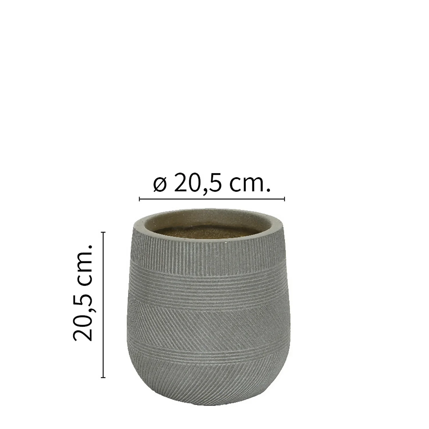 Liam Round Stripe Planter - Small 5 Liam Round Stripe Planter - Small - Image 5