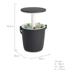 Keter GoBar Outdoor Ice Cooler Table Garden Furniture - Dark Grey / Cream 15 Keter GoBar Outdoor Ice Cooler Table Garden Furniture - Dark Grey / Cream -Garden Haven Shop 13412933 6674910901778806