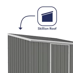 Absco 7.5 X 5ft Space Saver Metal Pent Shed - Grey 11 Absco 7.5 X 5ft Space Saver Metal Pent Shed - Grey -Garden Haven Shop 13440837 1774929186107631