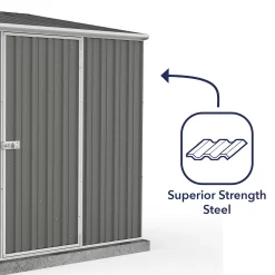 Absco 7.5 X 5ft Space Saver Metal Pent Shed - Grey 14 Absco 7.5 X 5ft Space Saver Metal Pent Shed - Grey -Garden Haven Shop 13440837 1784929186297051