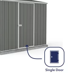 Absco 7.5 X 5ft Space Saver Metal Pent Shed - Grey 12 Absco 7.5 X 5ft Space Saver Metal Pent Shed - Grey -Garden Haven Shop 13440837 1804929186164112