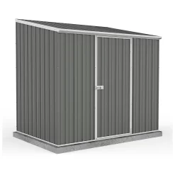Absco 7.5 X 5ft Space Saver Metal Pent Shed - Grey