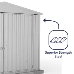 Absco 10 X 15ft Utility Workshop Apex Metal Shed - Zinc -Garden Haven Shop 13440863 3424929163892004