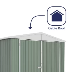 Absco 10 X 15ft Utility Workshop Apex Metal Shed - Green 11 Absco 10 X 15ft Utility Workshop Apex Metal Shed - Green -Garden Haven Shop 13440865 1874929164280204